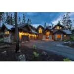 Mountain House Plan Front Night Photo - Trinity Ridge Luxury Home 161D-0006 - Shop House Plans and More