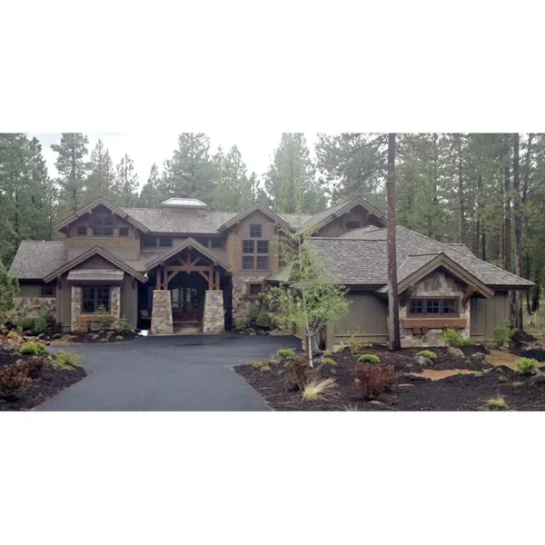 Mountain House Plan Front Photo 08 - Trinity Ridge Luxury Home 161D-0006 - Shop House Plans and More