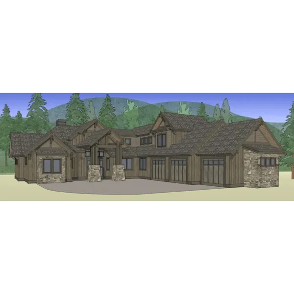 Lake House Plan Front Image - Tranquil Pass Craftsman Home 161D-0007 - Shop House Plans and More