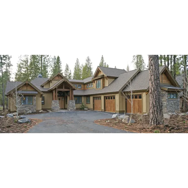 Lake House Plan Front of Home - Tranquil Pass Craftsman Home 161D-0007 - Shop House Plans and More