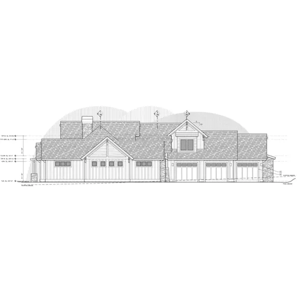 Lake House Plan Left Elevation - Tranquil Pass Craftsman Home 161D-0007 - Shop House Plans and More