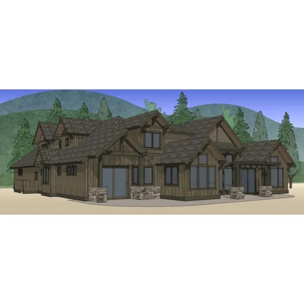 Lake House Plan Color Image of House - Tranquil Pass Craftsman Home 161D-0007 - Shop House Plans and More