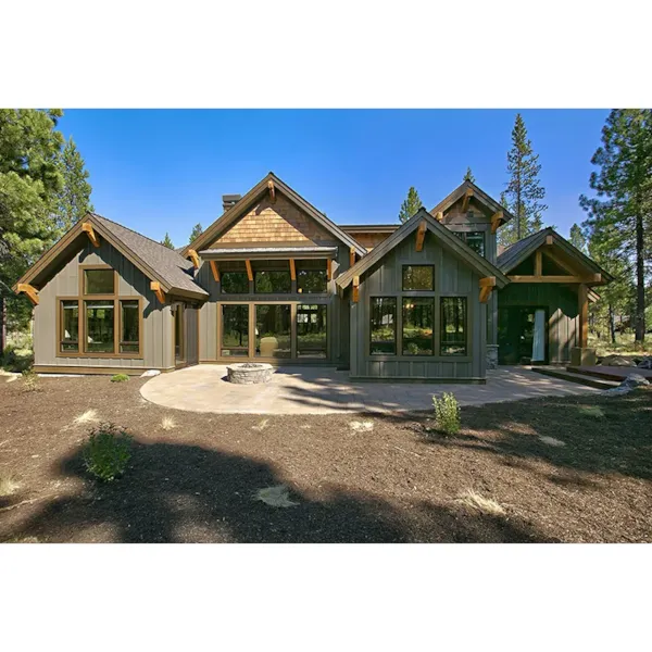 Lake House Plan Rear Photo 02 - Tranquil Pass Craftsman Home 161D-0007 - Shop House Plans and More