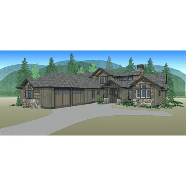 Lake House Plan Front Image - Timber Cove Craftsman Home 161D-0008 - Shop House Plans and More