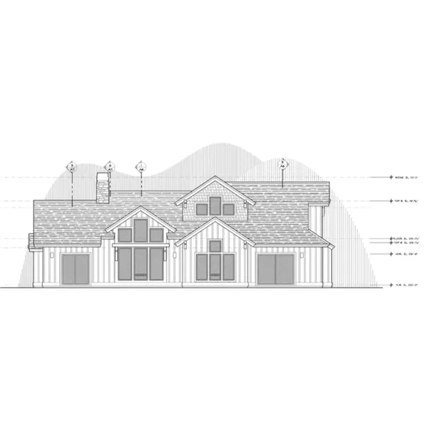 Lake House Plan Rear Elevation - Timber Cove Craftsman Home 161D-0008 - Shop House Plans and More