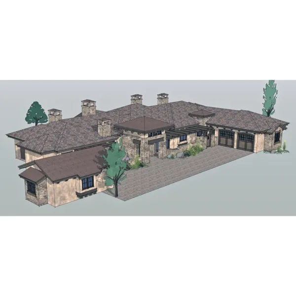 Santa Fe House Plan Front Photo 01 - Sutters Way Rustic Home 161D-0010 - Shop House Plans and More