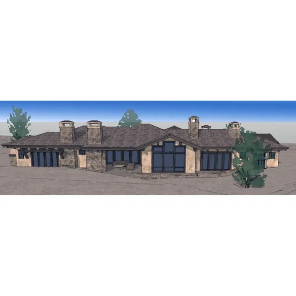 Santa Fe House Plan Color Image of House - Sutters Way Rustic Home 161D-0010 - Shop House Plans and More