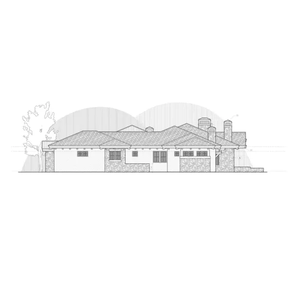 Santa Fe House Plan Right Elevation - Sutters Way Rustic Home 161D-0010 - Shop House Plans and More