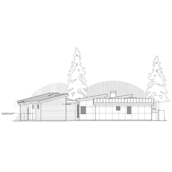 Modern House Plan Rear Elevation - Stiles Modern Home 161D-0011 - Shop House Plans and More