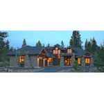 Rustic House Plan Front Night Photo - Sophie Pass Rustic Home 161D-0012 - Shop House Plans and More