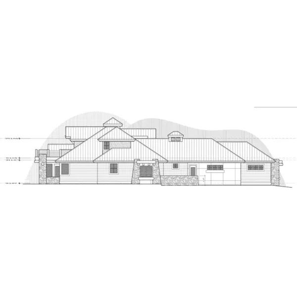 Rustic House Plan Left Elevation - Sophie Pass Rustic Home 161D-0012 - Shop House Plans and More