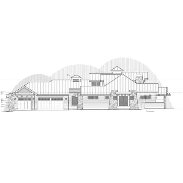 Rustic House Plan Right Elevation - Sophie Pass Rustic Home 161D-0012 - Shop House Plans and More