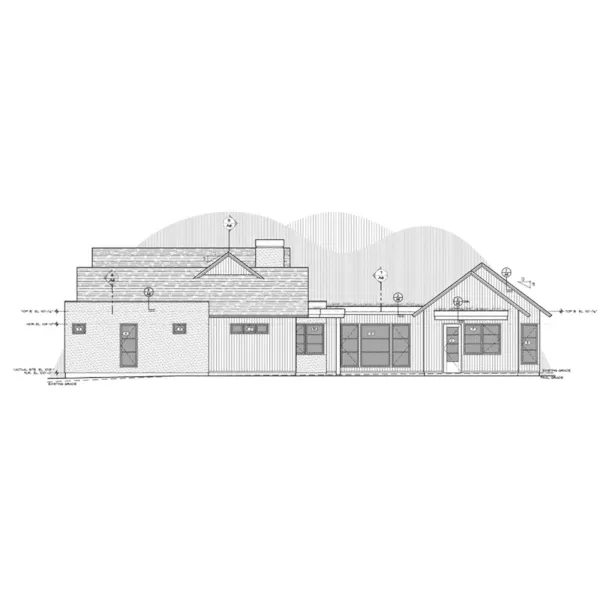 Farmhouse Plan Rear Elevation - Sharps Creek Rustic Home 161D-0014 - Shop House Plans and More