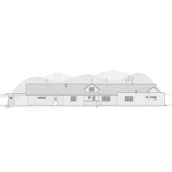 Farmhouse Plan Right Elevation - Sharps Creek Rustic Home 161D-0014 - Shop House Plans and More