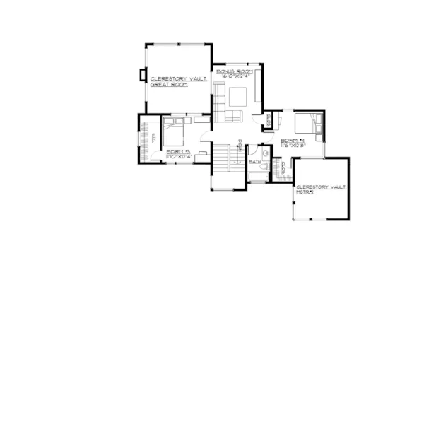 Southwestern House Plan Second Floor - Prentiss Modern Home 161D-0015 - Shop House Plans and More