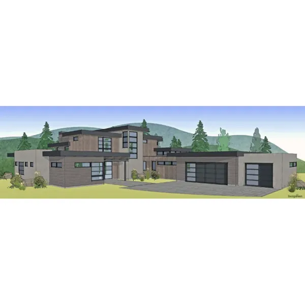 Southwestern House Plan Front Image - Prentiss Modern Home 161D-0015 - Shop House Plans and More