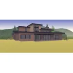 Southwestern House Plan Rear View Photo - Prentiss Modern Home 161D-0015 - Shop House Plans and More