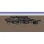 Lake House Plan Front Image - Nevada Modern Home 161D-0016 - Shop House Plans and More