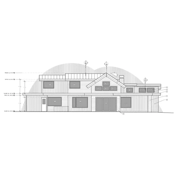 Lake House Plan Rear Elevation - Nevada Modern Home 161D-0016 - Shop House Plans and More