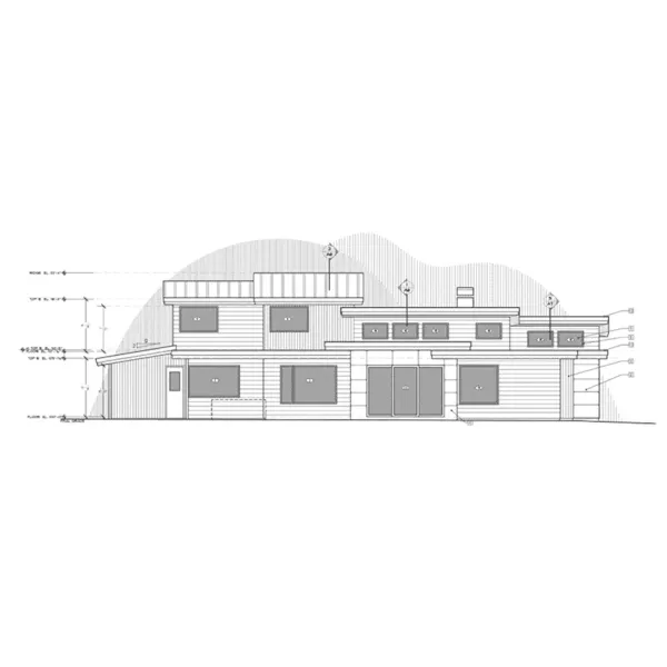 Contemporary House Plan Rear Elevation - Healey Luxury Modern Home 161D-0018 - Search House Plans and More