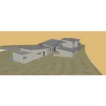 Southwestern House Plan Side View Photo - Cimarron Luxury Modern Home 161D-0021 - Search House Plans and More