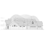 Waterfront House Plan Left Elevation - Porter Ridge Craftsman Home 161D-0026 - Shop House Plans and More