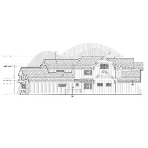 Waterfront House Plan Right Elevation - Porter Ridge Craftsman Home 161D-0026 - Shop House Plans and More