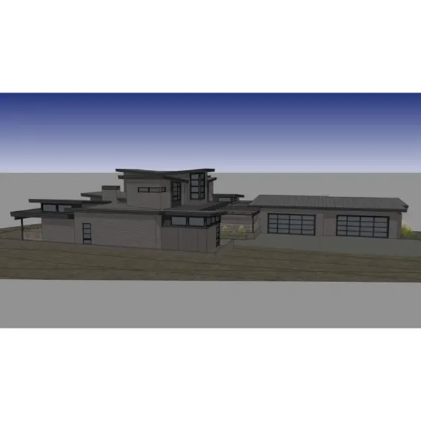 Waterfront House Plan Front Photo 02 - Rock Canyon Modern Home 161D-0028 - Shop House Plans and More