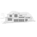 Waterfront House Plan Rear Elevation - Rock Canyon Modern Home 161D-0028 - Shop House Plans and More