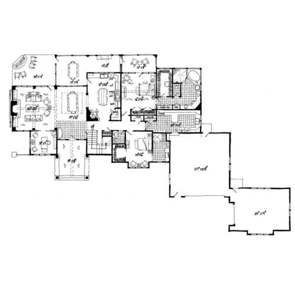 Lake House Plan First Floor - Castle Hill Luxury Home 163D-0001 - Search House Plans and More