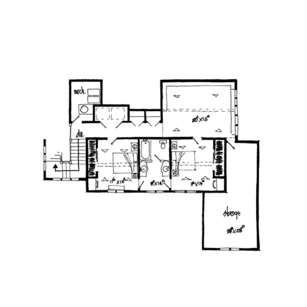 Lake House Plan Second Floor - Castle Hill Luxury Home 163D-0001 - Search House Plans and More