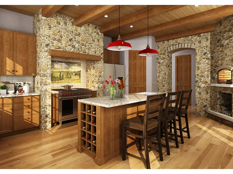 Traditional House Plan Kitchen Photo 01 - Castle Hill Luxury Home 163D-0001 - Search House Plans and More