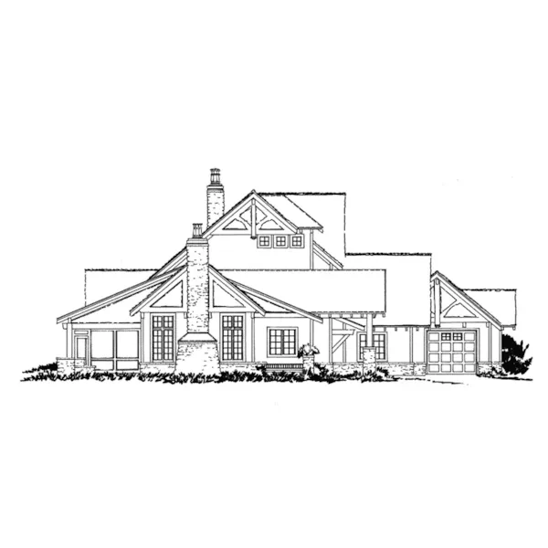 Lake House Plan Left Elevation - Castle Hill Luxury Home 163D-0001 - Search House Plans and More