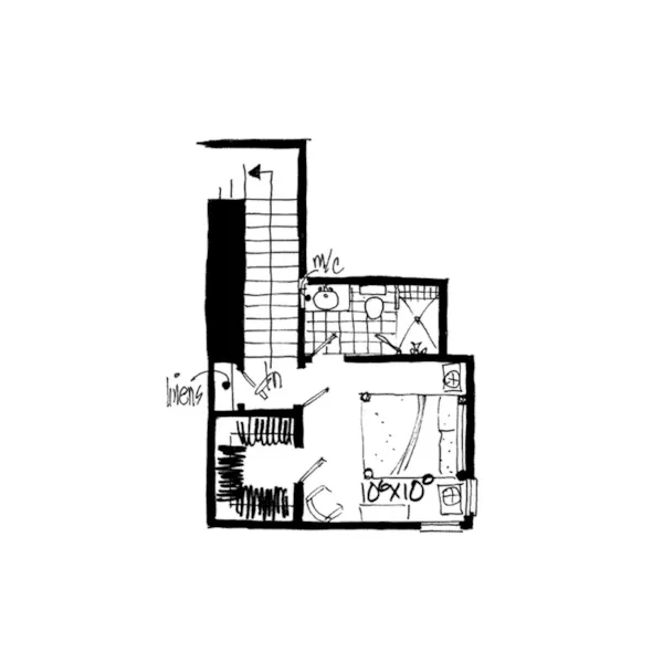 Craftsman House Plan Second Floor - Cedar Pointe Rustic Home 163D-0002 - Search House Plans and More