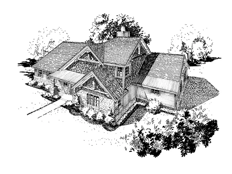 Traditional House Plan Front Image of House - Cedar Pointe Rustic Home 163D-0002 - Search House Plans and More