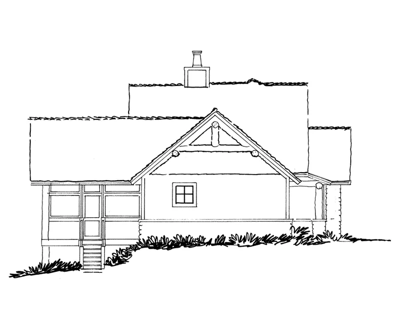 Country House Plan Left Elevation - Cedar Pointe Rustic Home 163D-0002 - Search House Plans and More
