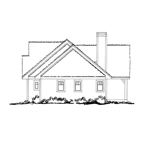 Cabin & Cottage House Plan Left Elevation - Cherokee Point Craftsman Home 163D-0003 - Search House Plans and More