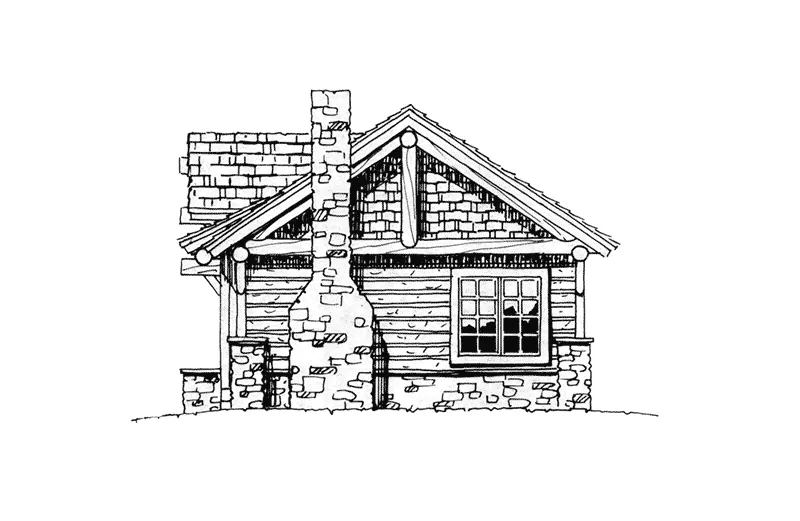 Country House Plan Right Elevation - Cub Creek Rustic Small Home 163D-0004 - Search House Plans and More