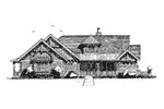 Log Cabin House Plan Front Elevation - Deer Park Lane Rustic Home 163D-0005 - Search House Plans and More