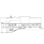 Log Cabin House Plan Left Elevation - Deer Park Lane Rustic Home 163D-0005 - Search House Plans and More