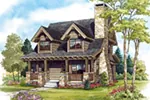 Log House Plan Front Image - Laramie Hill Log Cabin Home 163D-0006 - Shop House Plans and More