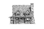 Log House Plan Front Elevation - Laramie Hill Log Cabin Home 163D-0006 - Shop House Plans and More