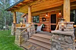 Country House Plan Front Porch Photo - Laramie Hill Log Cabin Home 163D-0006 - Shop House Plans and More