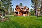 Log House Plan Front Photo 01 - Laramie Hill Log Cabin Home 163D-0006 - Shop House Plans and More