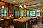 Country House Plan Kitchen Photo 02 - Laramie Hill Log Cabin Home 163D-0006 - Shop House Plans and More