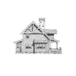 Mountain House Plan Left Elevation - Laramie Hill Log Cabin Home 163D-0006 - Shop House Plans and More