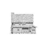 Mountain House Plan Rear Elevation - Laramie Hill Log Cabin Home 163D-0006 - Shop House Plans and More