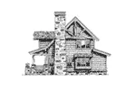 Country House Plan Right Elevation - Laramie Hill Log Cabin Home 163D-0006 - Shop House Plans and More