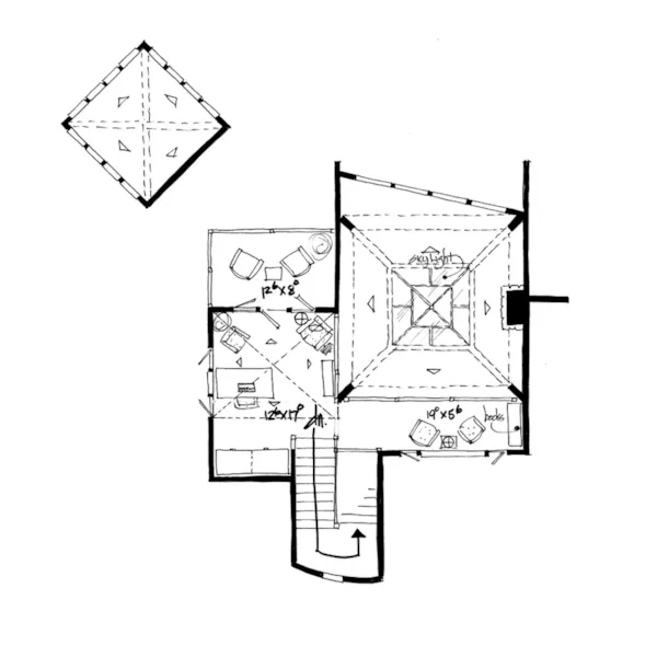 Waterfront House Plan Second Floor - Oak Park Hill Modern Home 163D-0007 - Shop House Plans and More