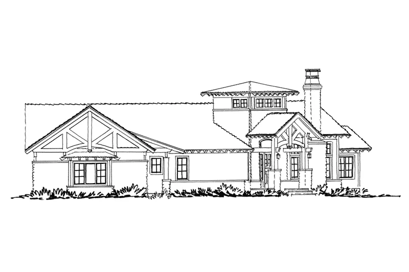 Vacation House Plan Front Elevation - Pinehurst Lane Rustic Home 163D-0008 - Shop House Plans and More